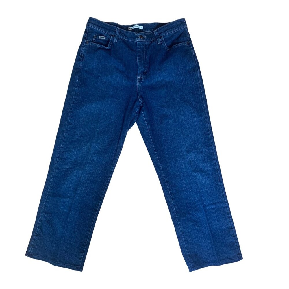 Lee Womens Relaxed Cropped Straight Leg Jeans At The Waist Size 10 32"x26"‎